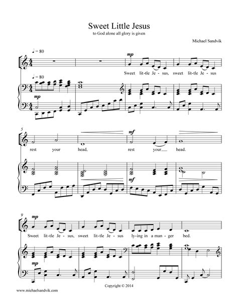 Sweet Little Jesus Sheet Music Michael Sandvik 2 Part Choir