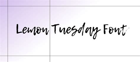 Lemon Tuesday Font Free Download