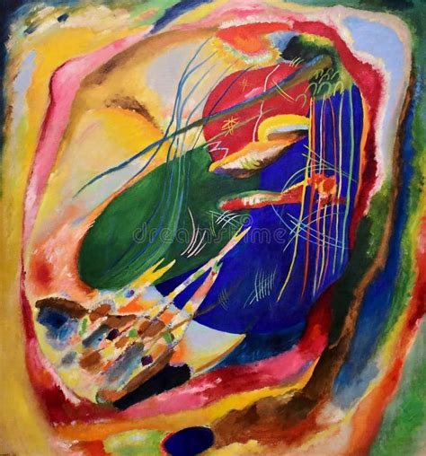 Wassily Kandinsky Picture With Three Spots No 196 1914 Editorial