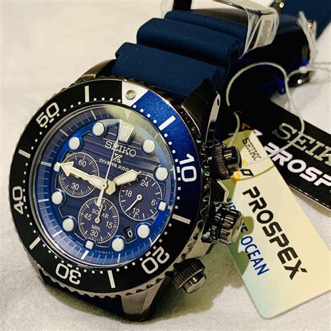 Brand New Seiko Prospex Save The Ocean Black Series Solar Chronograph