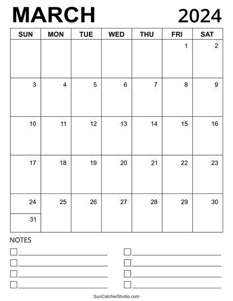 March 2024 Calendar Free Printable Diy Projects Patterns