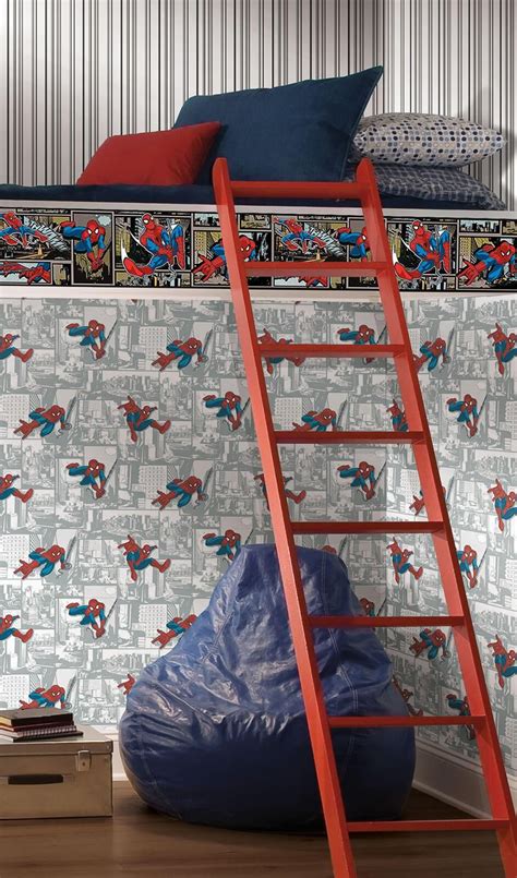 Border can transform a room, lifting it to a refined level of style, so do it with our beautiful wallpaper borders! Disney Kids III Marvel Ultimate Spiderman Comic Wall ...