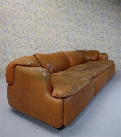 Antiques Atlas Vintage Massive Leather Sofa By Saporiti