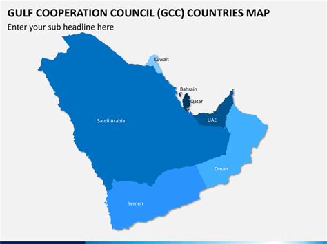 Gulf Cooperation Council Gcc Map Powerpoint