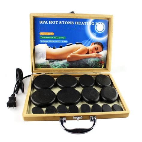 Professional Massage Hot Stone Set And Gem Massage Portable Massage Stone Heater Kit With 16