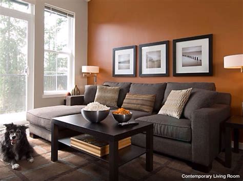 10 Burnt Orange And Grey Living Room Ideas