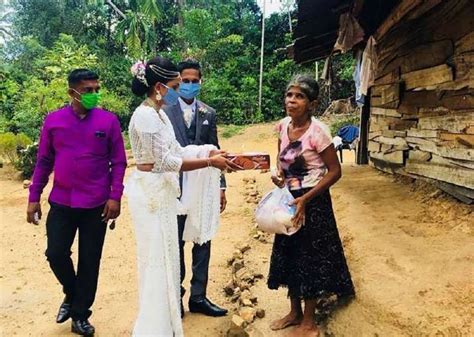 Sri Lanka Newlywed Couple Cancels Wedding Party Help Poor Instead