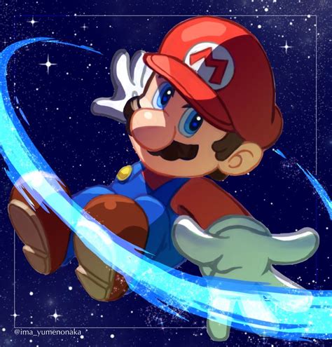Mario Is Flying Through The Air With His Hat On