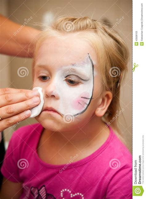 Girl With Face Painted Stock Image Image Of Painted
