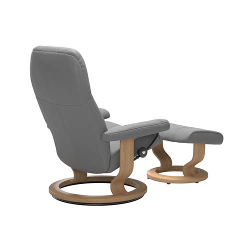 Stressless Consul Wild Dove Medium Recliner Chair Caseys Furniture