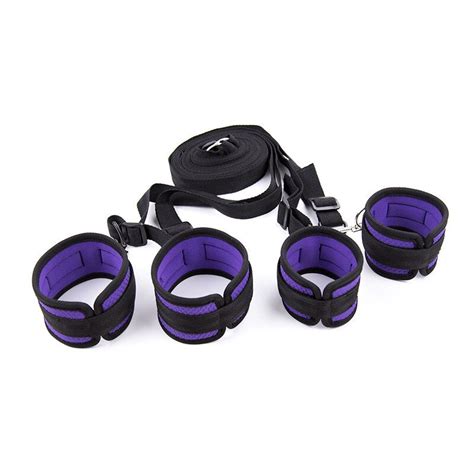 bed bdsm bondage restraint system sex for couples nylon sex handcuffs women wrists and ankle cuffs