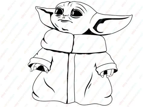 Download Baby Yoda SVG PNG EPS Mandalorian baby Yoda cut file | Etsy