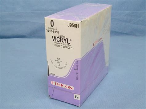 Ethicon J958h Vicryl Suture 0 36 Ct Taper Needle Da Medical