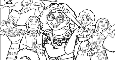 Free Printable Encanto Madrigal Family Coloring Page - Mama Likes This