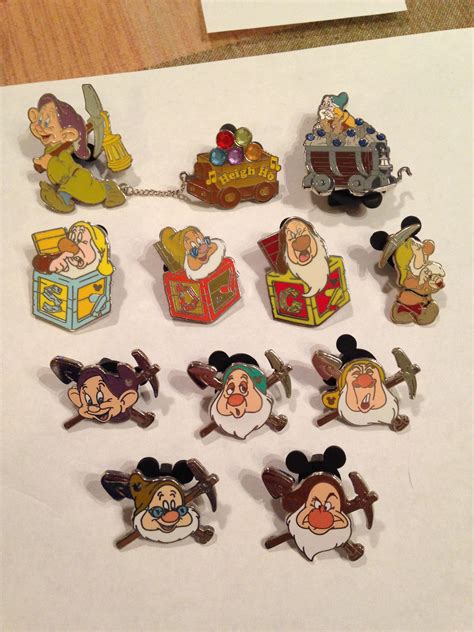 11 Pins In 2 Different 7 Dwarves Pin Sets Disney Pins Sets Disney