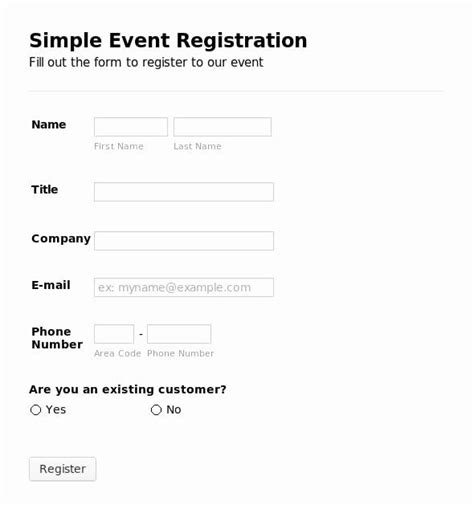 Registration Form Template Microsoft Word New 5 Registration Form