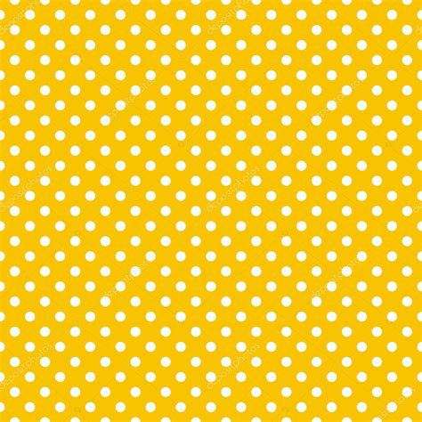 Seamless Vector Pattern With Small White Polka Dots On A Sunny Yellow