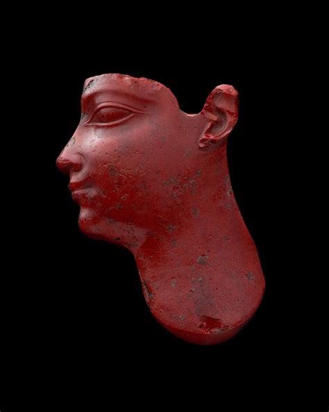 An Egyptian Red Glass Inlay Head 30th Dynasty Early Ptolemaic Period Circa 380 250 B C Bc