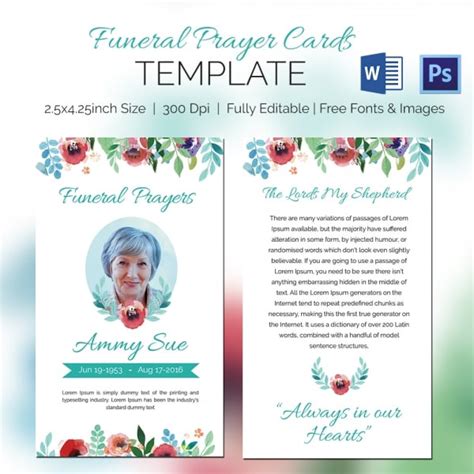 32 Funeral Card Templates Psd Ai Eps