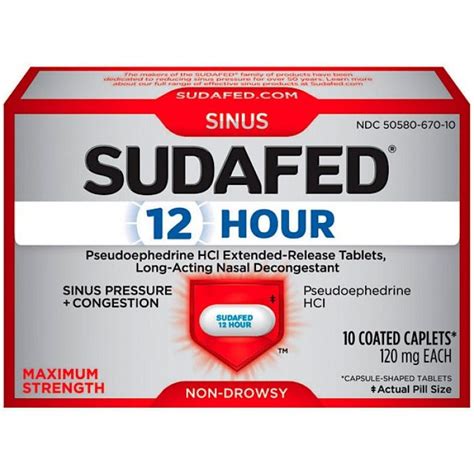12 Hour Sudafed Non Drowsy