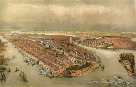 Manhattan And Governors Island Nyc In 1874
