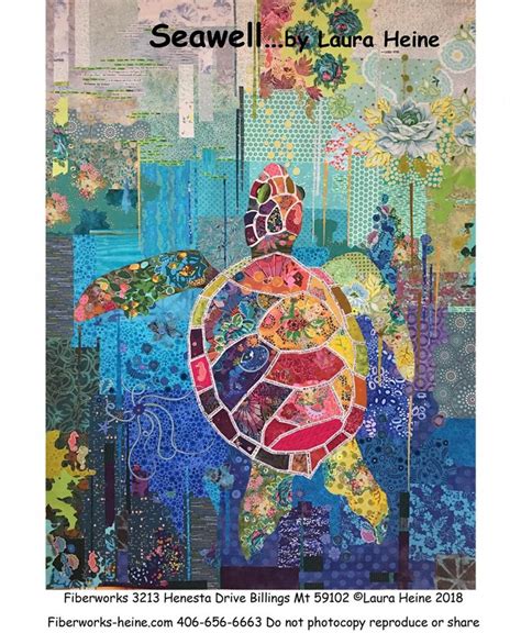 Seawell Sea Turtle Collage Quilt Pattern By Laura Heine Of Etsy Sea