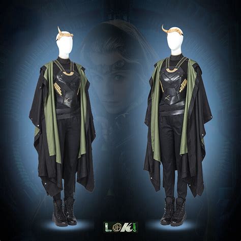 Lady Loki Cosplay Sylvie Costume Loki Variant Suits Women Cloak