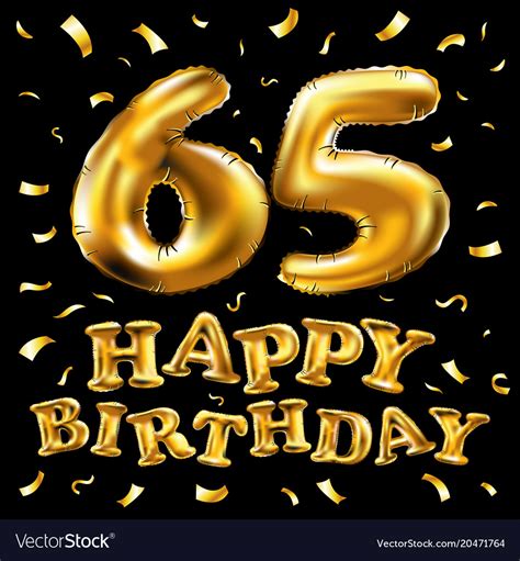 Happy 65th Birthday Gold