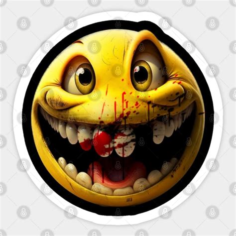 Bloody Laughing Emoji Bloody Laughing Emoji Sticker Teepublic
