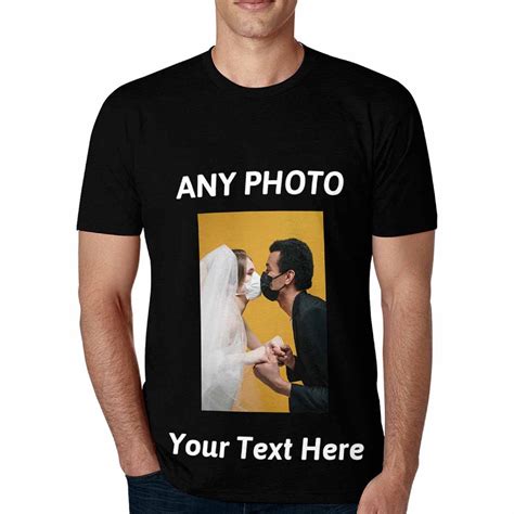 custom photo t shirt for men women personalized picture etsy