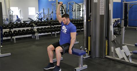 One Arm Seated Overhead Tricep Extension Video Exercise Guide And Tips