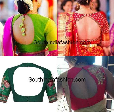 Blouse Back Neck Designs For Silk Sarees South India Fashion Blouse Back Neck Designs