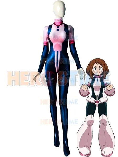 Uraraka Costume 3d Print Pink Spandex Tight Female Cosplay Costume My Hero Academia Ochaco
