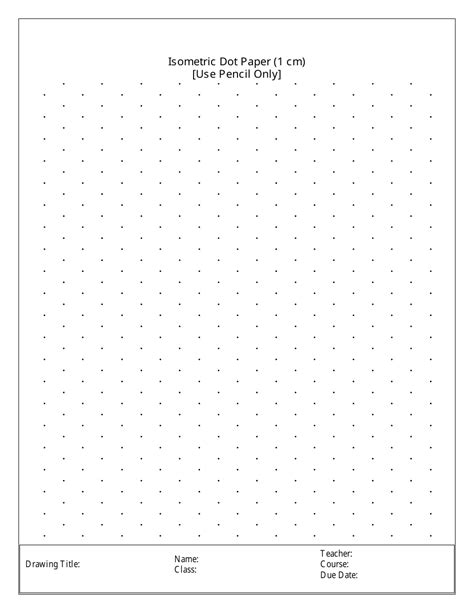 Black 1 Cm Isometric Dot Paper Template Download Printable Pdf