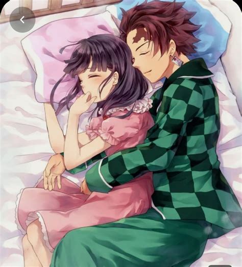 Cute Anime Couple In Bed