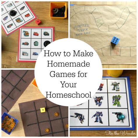 How To Make Homemade Games For Your Homeschool Stir The