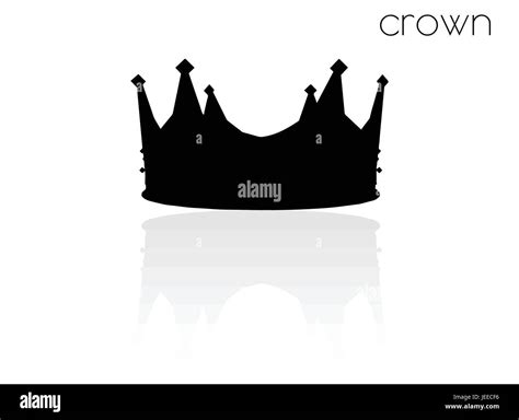 Eps 10 Ilustración Vectorial De Crown Silueta Sobre Fondo Blanco Imagen