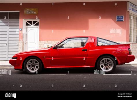 Mitsubishi Starion Red Classic Car From The 1980s Stock Photo Alamy