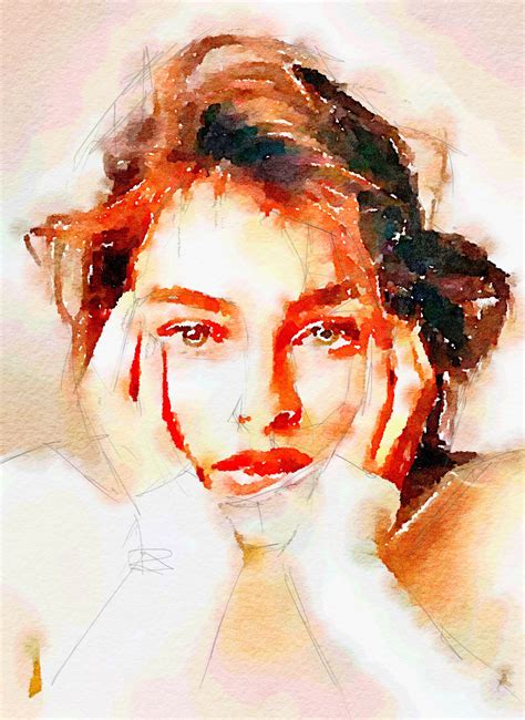 Custom Made Watercolor Portrait Painting Art Collectibles Painting