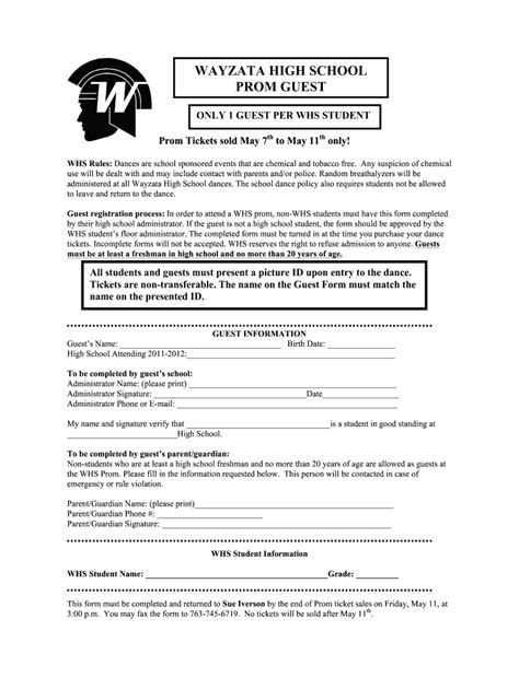 Wayzata Prom 2022 Fill Out And Sign Printable Pdf Template Signnow