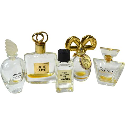 Set Of 5 Miniature Collectible Perfume Bottles From Kitschandcouture On
