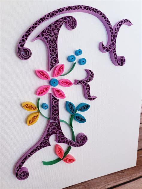 quilled paper art letter  etsy