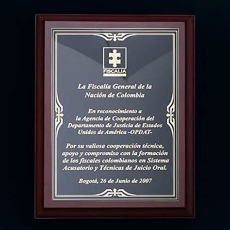 Frases para placas de reconocimiento. Placas conmemorativas en Bogotá - Otros Servicios | 8875