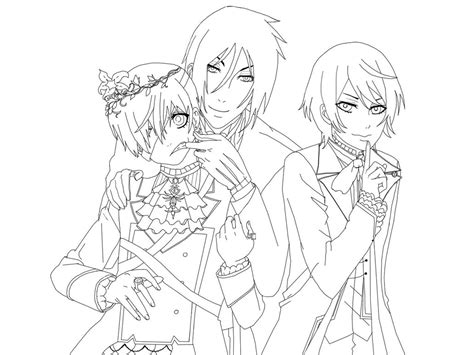 black butler coloring pages    print