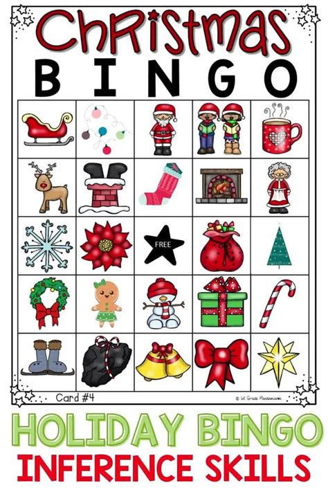 30 Printable Holiday Bingo Cards Template 1st 2nd And 3rd Grade