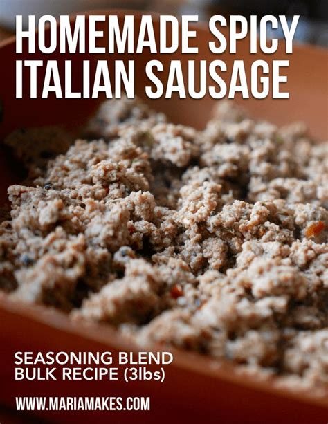 Homemade Spicy Italian Sausage Seasoning Blend — Maria Makes Wholesome Simple Recipes For