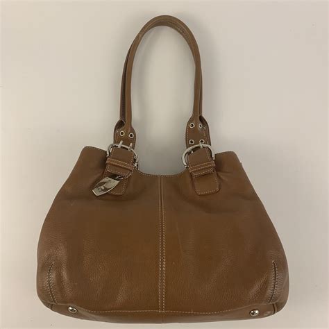 Tignanello Saddle Brown Leather Handbag Gem