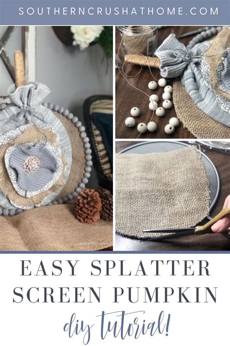 Diy Splatter Screen Pumpkin Diy Home Decorating And Crafts With