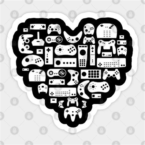 I Love Gaming Gamer Sticker Teepublic