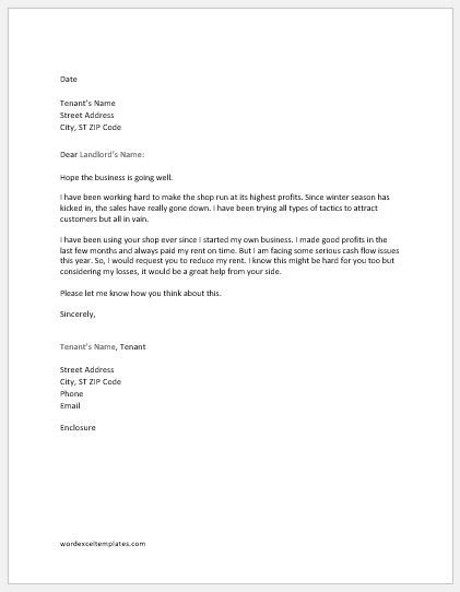 Rent Letter To Landlord Collection Letter Template Collection